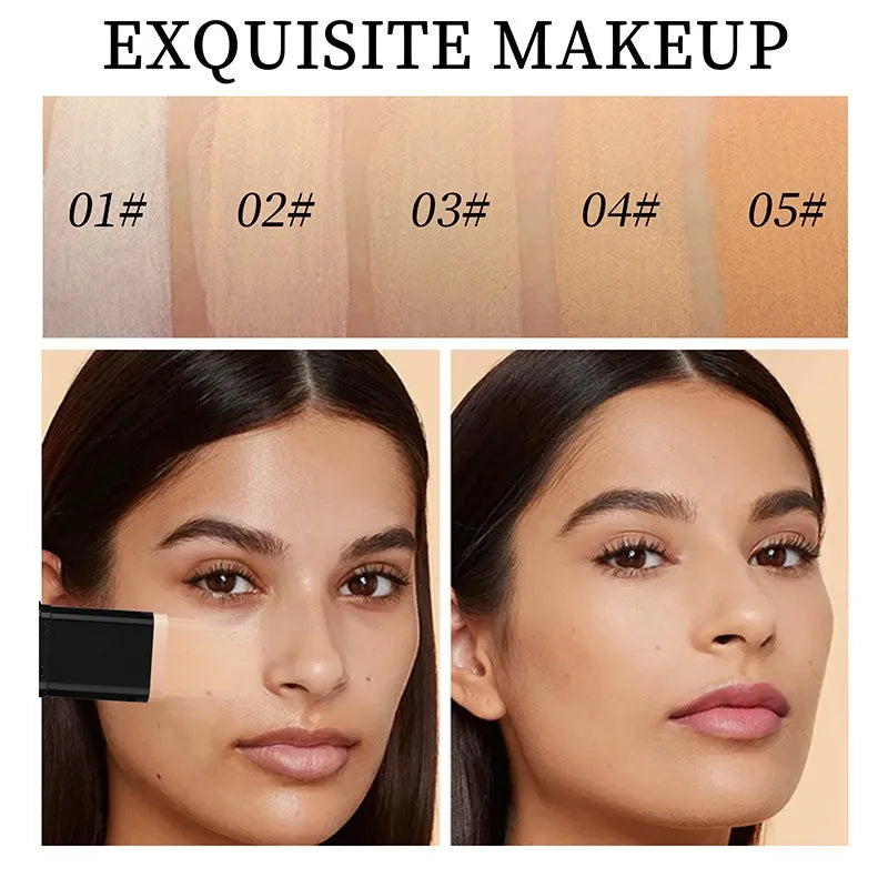 Eraser Foundation Stick Water Moist Light Concealer Foundation Covering Acne Scarring Dark Under-Eye Circles Face Beauty Makeup