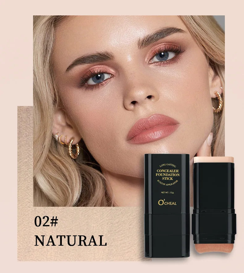 Eraser Foundation Stick Water Moist Light Concealer Foundation Covering Acne Scarring Dark Under-Eye Circles Face Beauty Makeup