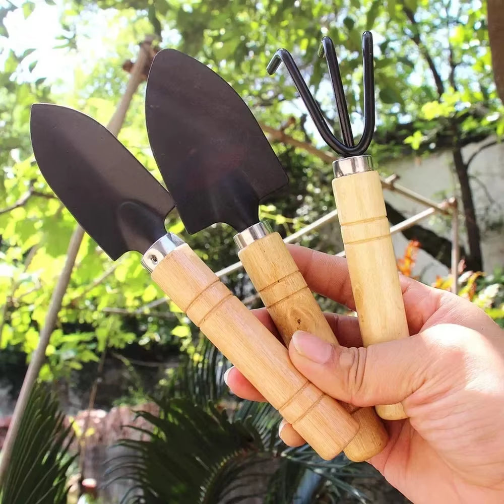 Mini Garden Tool Set (3 Pieces) for Indoor and Outdoor Plant Care, Ideal for Cacti, Vegetables, and Small Flower Pots