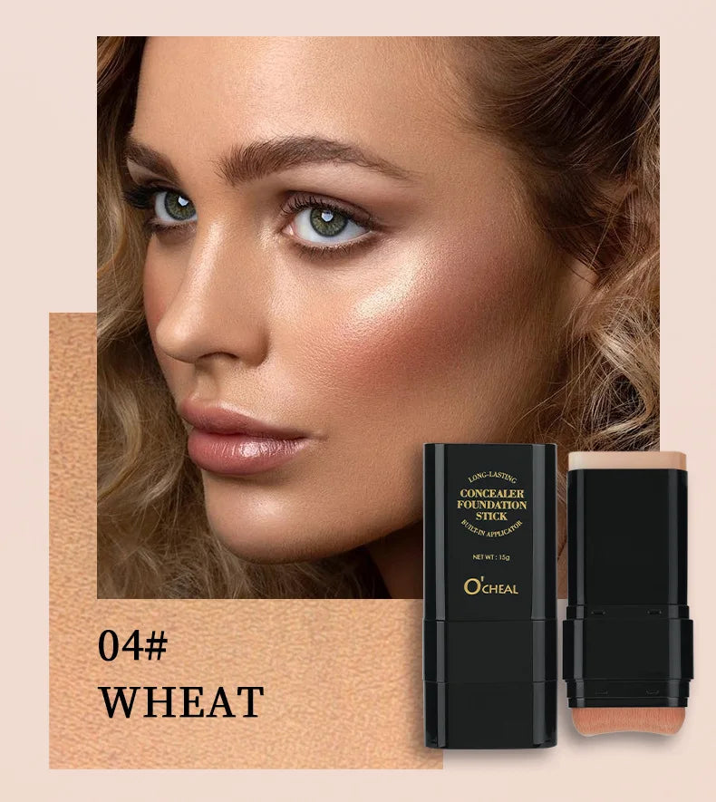 Eraser Foundation Stick Water Moist Light Concealer Foundation Covering Acne Scarring Dark Under-Eye Circles Face Beauty Makeup